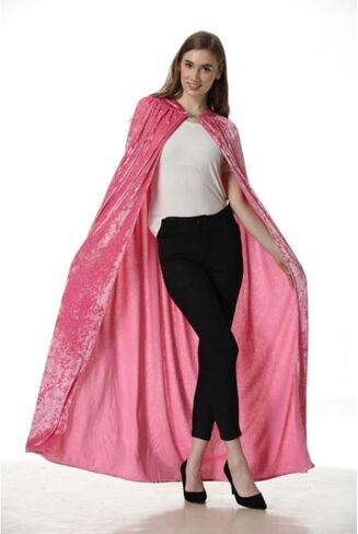 Deluxe Velvet Cape with Hood Women Adult Witch Hooded Cloak Halloween Cosplay Costumes in Saudi Arabia