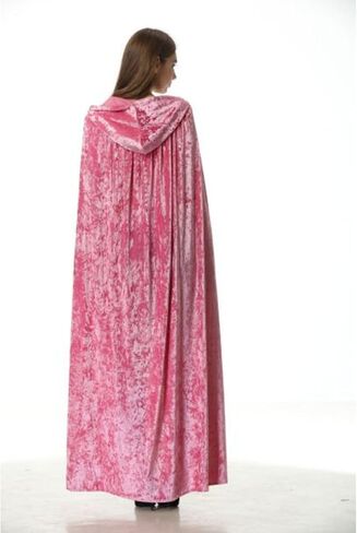 Deluxe Velvet Cape with Hood Women Adult Witch Hooded Cloak Halloween Cosplay Costumes in Saudi Arabia