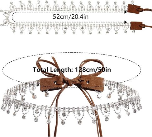 2 Pcs Rhinestone Fringe Cowboy Hat for Women Adjustable Hat Western Cowgirl Hat in Saudi Arabia