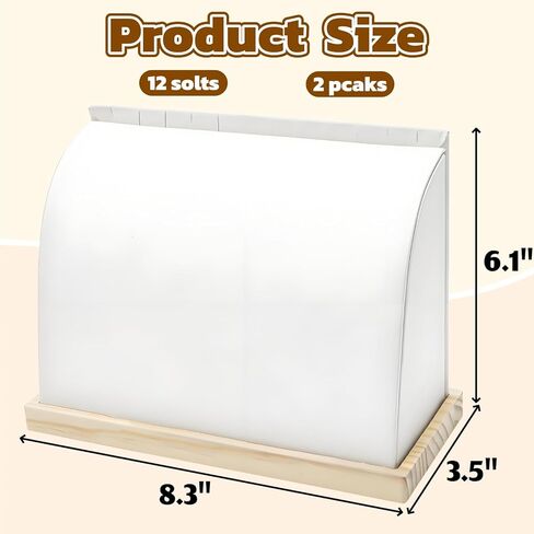 2 Pack Cambered Necklace Display Stand, Soft Leather Necklace Bracelet Organizer Rack for Selling, White Tabletop Jewelry Display Storage Holder for Necklaces, Pendant in Saudi Arabia