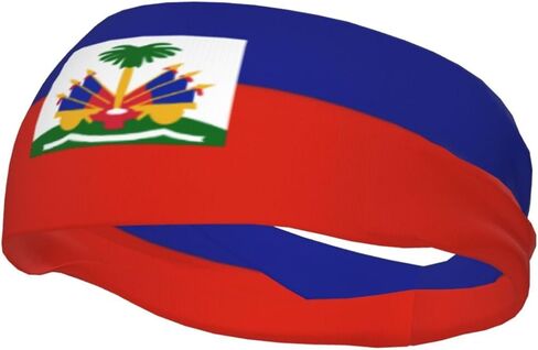National Flag Sports Sweatband Moisture Wicking Headband for Men Women Running, Cycling, Yoga Fitness, Working Out in Saudi Arabia