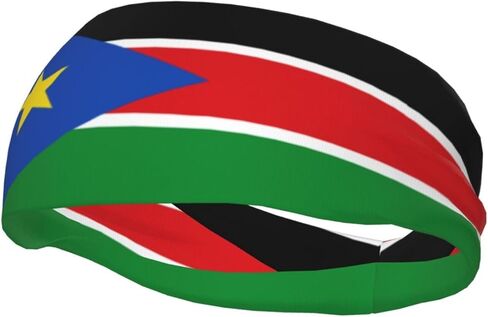 National Flag Sports Sweatband Moisture Wicking Headband for Men Women Running, Cycling, Yoga Fitness, Working Out in Saudi Arabia