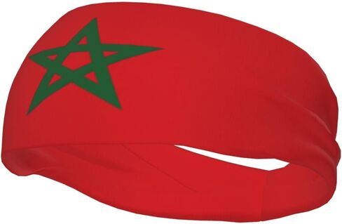 National Flag Sports Sweatband Moisture Wicking Headband for Men Women Running, Cycling, Yoga Fitness, Working Out in Saudi Arabia
