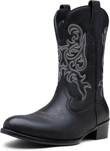 Jousen Cowboy Boots For Men Classic Western Embroidered Boot Retro Short Botas in Saudi Arabia