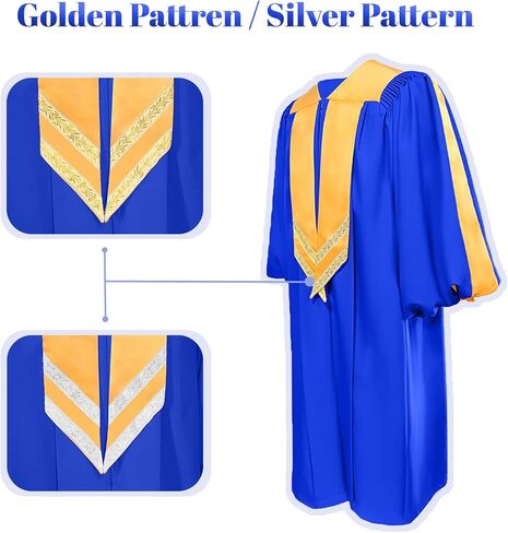 Happy Secret Deluxe Choir Robes with Cuff Sleeves for Church Adults in Saudi Arabia