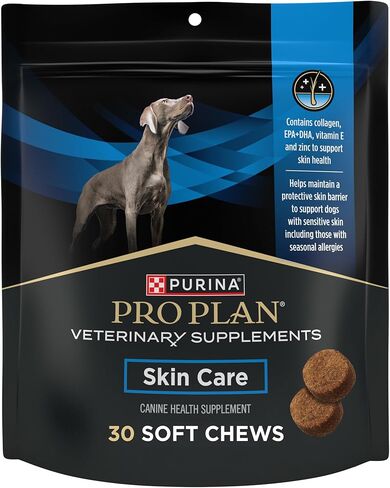 Purina Pro Plan Veterinary Supplements Skin Care Dog Supplements with Omega-3 Fish Oil and EPA and DHA - 60 ct. Pouches in Kuwait
