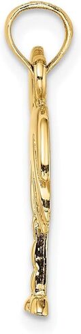 10K Yellow Gold Polished Charleston Palm Tree Charm in Saudi Arabia