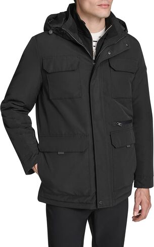 Kenneth Cole mens Oxford Poly Patch Pocket Parka Jacket in Saudi Arabia