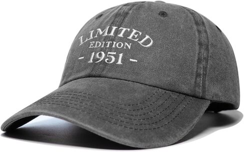 75th Birthday Gifts for Men Women, 75 Year Old Gifts Ideas, Washed Cotton Embroidered Baseball Cap Adjustable in Saudi Arabia