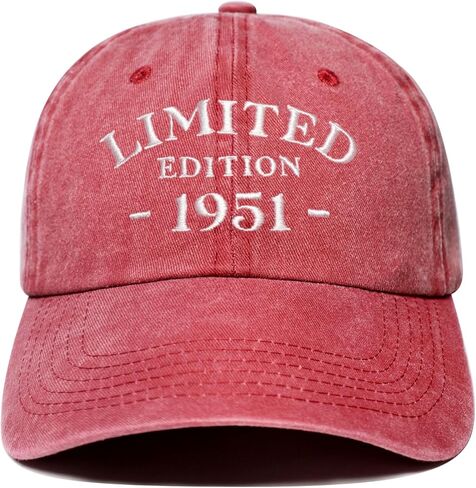 75th Birthday Gifts for Men Women, 75 Year Old Gifts Ideas, Washed Cotton Embroidered Baseball Cap Adjustable in Kuwait