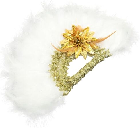 مروحة محمولة باليد من Creative Bride Plume، إكسسوار أنيق لحفلات الزفاف، دعامة تصوير فريدة من نوعها لتزيين الرقص، تصميم متين للاستخدام in Kuwait
