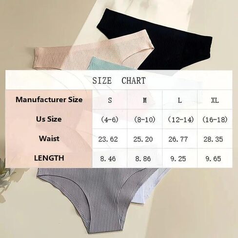 6-Pack Seamless Low-Waist Thong Panties for Women, Ribbed Breathable Underwear Set, Comfortable Soft and Skin-Friendly in Saudi Arabia
