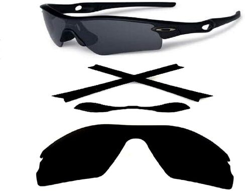 عدسات بديلة Galaxy + وسادة أنف + جوارب أذن لـ Oakley Radar Path لون أسود in Kuwait