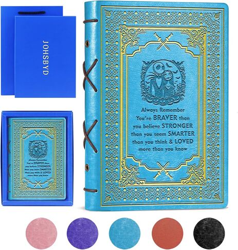 Purple A5 Jack & Sally Gift Faux Leather Vintage Notebook Inspirational Gift Hardcover Executive Notebook,320 Pages Thick Ruled Paper With Pen,Carnival Halloween Christmas Gifts for Son Daughter (Jack Sally Purple) in Kuwait
