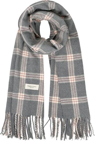 وشاح شتوي نسائي كبير شال دافئ كلاسيكي شرابة منقوشة أوشحة كبيرة الحجم يلتف سميكة in Kuwait