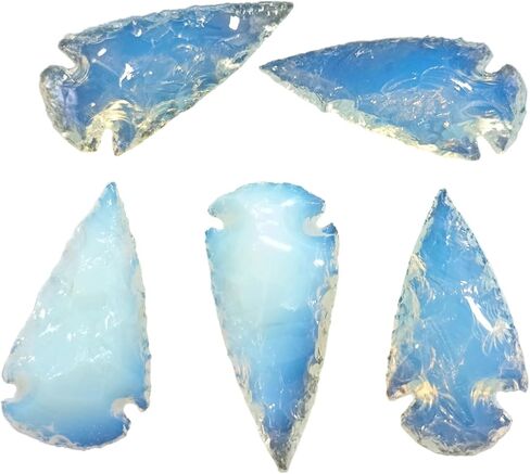 رأس سهم سبج أوباليت، كريستال طبيعي وحجر علاجي رأس سهم صخري فلينت (3 بوصة) in Kuwait