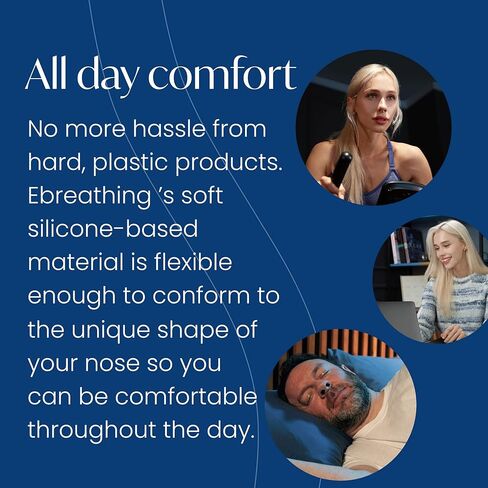 Trial Pack Soft Nasal Breathing Aid for Increased Nasal Breathing - Comfortable Anti Snoring Sleep Aid for Nasal Congestion Relief, Nasal Decongestant for Improved Sleep and More in Saudi Arabia