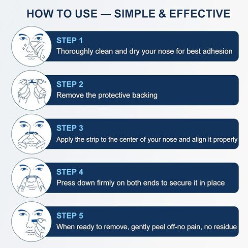 100PCS Nasal Strips for Snoring, Nose Strips for Breathing, Snore Stopper, Nasal Congestion Relief, and Better Sleep Aid in Saudi Arabia