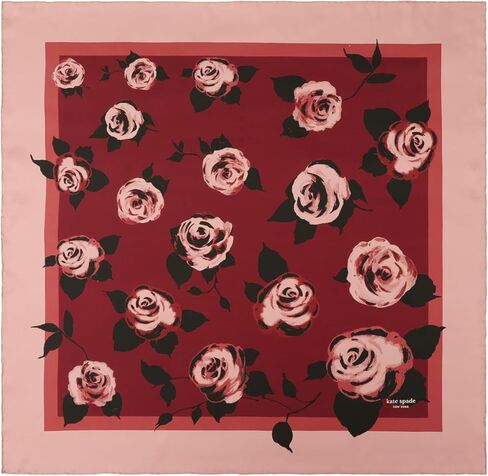 Kate Spade Women's Park Roses Silk Square, Stylish & Light Fashion Accessory for Everyday Styling in Kuwait
