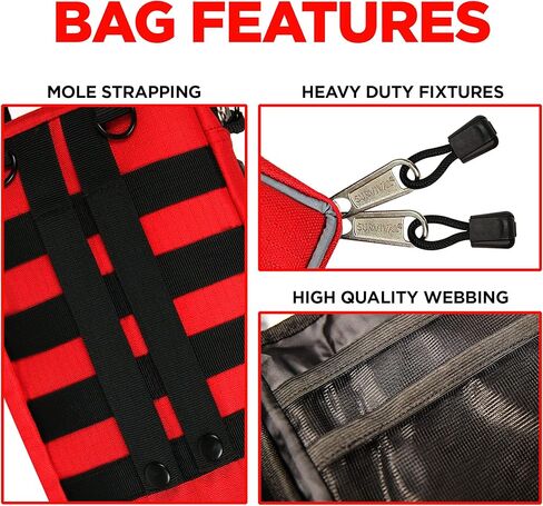 Ever-Ready Industries Premium Trauma First Aid Kit for Outdoors, Workplace, and Home - Exceed OSHA Guidelines and ANSI 2009 Standards - 240 Pieces - Includes Bonus Travel Kit in Saudi Arabia