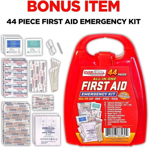 Ever-Ready Industries Premium Trauma First Aid Kit for Outdoors, Workplace, and Home - Exceed OSHA Guidelines and ANSI 2009 Standards - 240 Pieces - Includes Bonus Travel Kit in Saudi Arabia