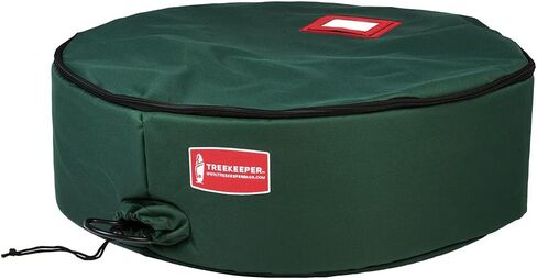 TreeKeeper 48-Inch Wreath Storage Container - Polyester, Green, Direct Suspend System, Zipper Closure, Fits Up to 48 Inch Wreaths in Saudi Arabia