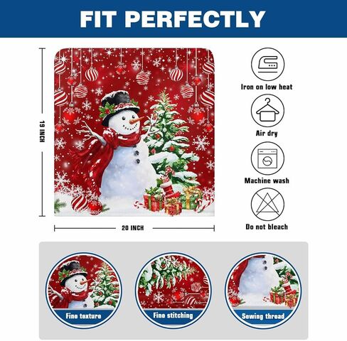 DecorLovee الوردي كرسي عيد الميلاد الغطاء الخلفي، ثلج رجل الطعام كرسي يغطي حامي، كرات شجرة عيد الميلاد ندفة الثلج كرسي يغطي أغطية كرسي قابلة للإزالة لإزالة الأعشاب الضارة مأدبة عيد الميلاد حزب 19 "× 20"، 4 حزمة in Kuwait