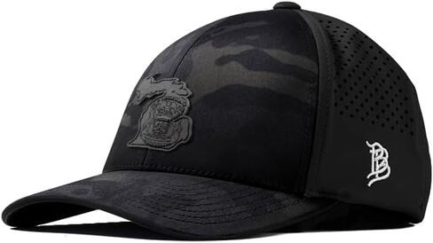 Branded Bills Michigan Stealth PVC Curved Performance, Adjustable Velcro, Lightweight, Comfortable Baseball Cap in Saudi Arabia
