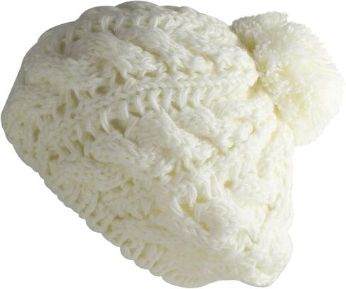 Morehats اثنين من لهجة الكروشيه متماسكة بوم بوم قبعة الشتاء اليدوية التزلج الدافئة in Kuwait