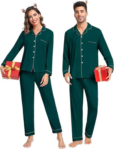 Christmas Family Matching Pajamas Set Couples Button Down Sleepwear Loungewear Long Sleeve Plaid Pjs Lounge Set in Saudi Arabia