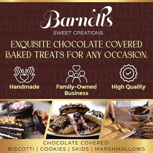 Barnetts Gift Basket, 12 Chocolate Covered Cookies, Gourmet Candy Box Baskets for Prime Food Delivery, Gifts for Dad, Husband, Grandfather, Brother, Son, Father, Valentines Day Christmas Holiday Thanksgiving in Saudi Arabia