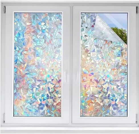 1Roll Self-Adhesive 30x100cm Window Film,Window Film Durable Static Cling Privacy Stickers for Windows Decoration in Saudi Arabia