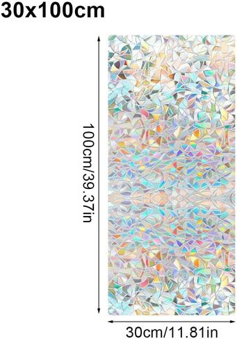 1Roll Self-Adhesive 30x100cm Window Film,Window Film Durable Static Cling Privacy Stickers for Windows Decoration in Saudi Arabia
