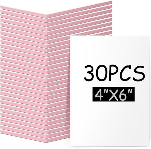 Frienda 30 Pack 4"x6" Rubber Carving Blocks Rubber Stamp Carving Linoleum Blocks for Printmaking, Printing, DIY Craft Project Soft Stamp for Beginners and Professional(Pink) in Kuwait