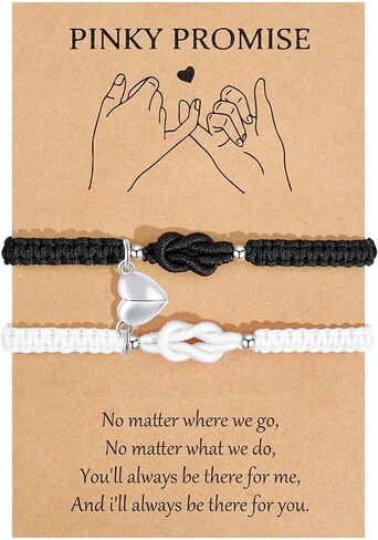 Couple Bracelets Heart Matching Mutual Attraction Anniversary Handmade Bracelets Jewelry Lover Long Distance Gifts 2pcs in Kuwait