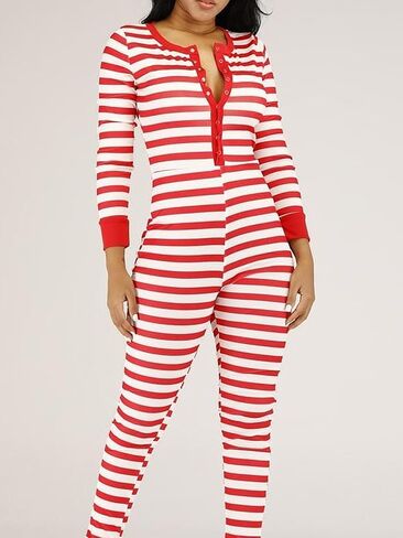 Christmas One Piece for Women Fleece Hooded Jumpsuit Zipper Romper Sexy One Piece Pajamas Sleepwear in Saudi Arabia