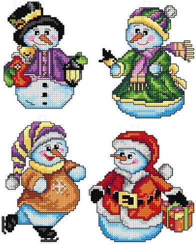 تحسب Cross Stitch Kit على قماش البلاستيك مع الوقايات عيد الميلاد. زخرفة رائعة 4.33x4.33 بوصة 161CS. رائع للتطريز والهواة الحرفية in Kuwait
