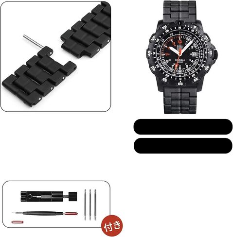 Men's Stainless Steel Strap Compatible for 23mm Luminox Leatherback Sea Turtle Giant 44mm 0320 0321 0323 0324 0325 0329 0330 0333 0335 0337 Ladies outdoor work waterproof watch band wrist strap in Saudi Arabia