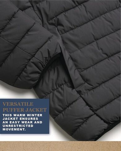 Bass Creek Outfitters Mens Puffer Jacket - Weather Resistant Midweight Quilted Warm Insulated Winter Coats for Men in Saudi Arabia