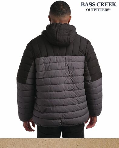 Bass Creek Outfitters Mens Puffer Jacket - Weather Resistant Midweight Quilted Warm Insulated Winter Coats for Men in Saudi Arabia