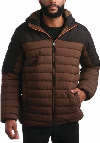 Bass Creek Outfitters Mens Puffer Jacket - Weather Resistant Midweight Quilted Warm Insulated Winter Coats for Men in Saudi Arabia