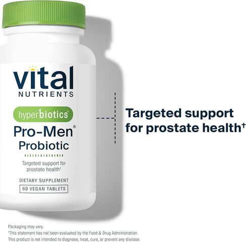 Hyperbiotics Vital Nutrients Pro Men Probiotics | Vegan Advanced Probiotics for Men | Clinically Studied for Prostate Health, Digestive Balance and Gut Health* | Gluten, Dairy, Soy Free | 60 Tablets in Saudi Arabia