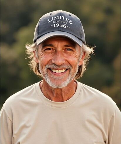70th Birthday Gifts for Men Women, 70 Year Old Gifts Ideas, Washed Cotton Embroidered Baseball Cap Adjustable in Saudi Arabia