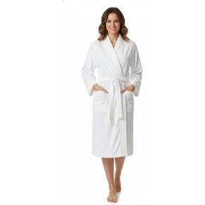 Hotel Collection Unisex White Robes Plush Velour in Saudi Arabia