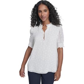 Tommy Hilfiger Womens Puff Sleeve Blouse in Saudi Arabia