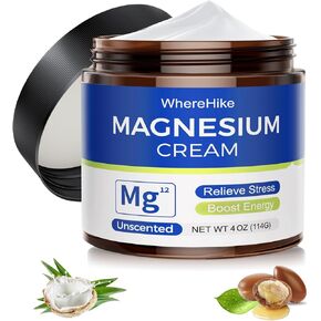 Natural Topical Magnesium Cream for Sleep,Nighttime Magnesium Lotion for Pain and Leg Cramps,Muscle Relaxation,Calm,Deep Hydration for Skin Care-Lavender in Kuwait