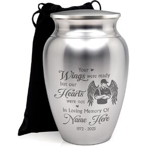 Artsy Woodsy شخصية ميكانيكية صغيرة الجرار الفولاذ المقاوم للصدأ، الجرار تذكار مع تصميم ميكانيكي رجل محفور 2.56 بوصة، نصب تذكاري جنازة للرجل / الأب / الأب أحب رماد الإنسان (06، 2.56) in Kuwait