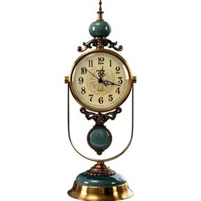 ساعة رف الموقد العتيق - ساعة زخرفية صامتة مع البندول العتيق | تعمل بالبطارية | مثالي لغرفة المعيشة/غرفة النوم/المكتب/ديكور المدفأة (6 بوصة × 15 بوصة) in Kuwait