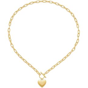 Heart Necklaces for Women, 14K Gold Plated Heart Pendant Necklaces for Women Trendy Heart Locket Chunky Gold Necklace Dainty Gold Chain Necklace Jewelry Christmas Birthday Gifts for Women Teen Girls in Saudi Arabia