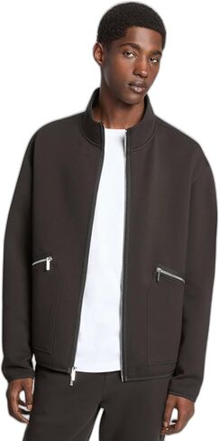 Michael Kors mens Polished Knit Full Zip in Saudi Arabia